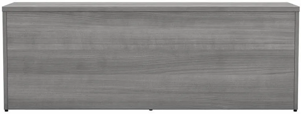 Bush Business Furniture Studio C Low Storage Cabinet with Doors and Shelves, Organization for Home or Professional Office, Platinum Gray