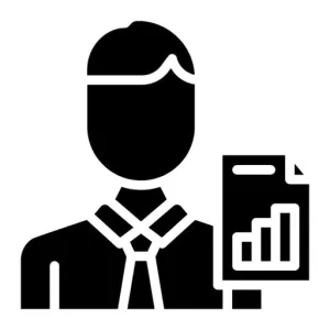 Business Analyst Glyph Icon