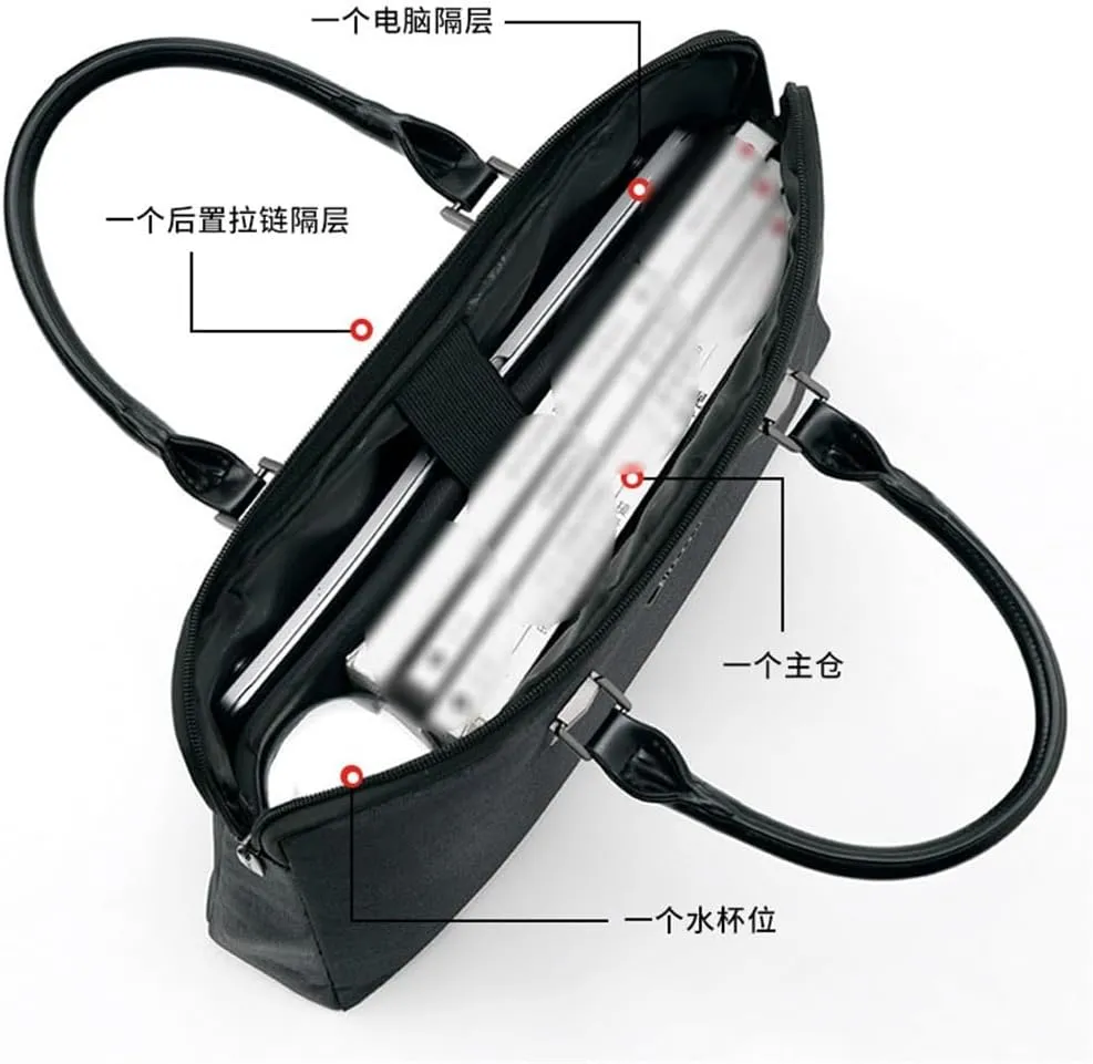 Business Briefcase Conference Information Bag for Men's Business Large Capacity Waterproof Information Bag