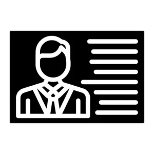 Business Card Glyph Icon