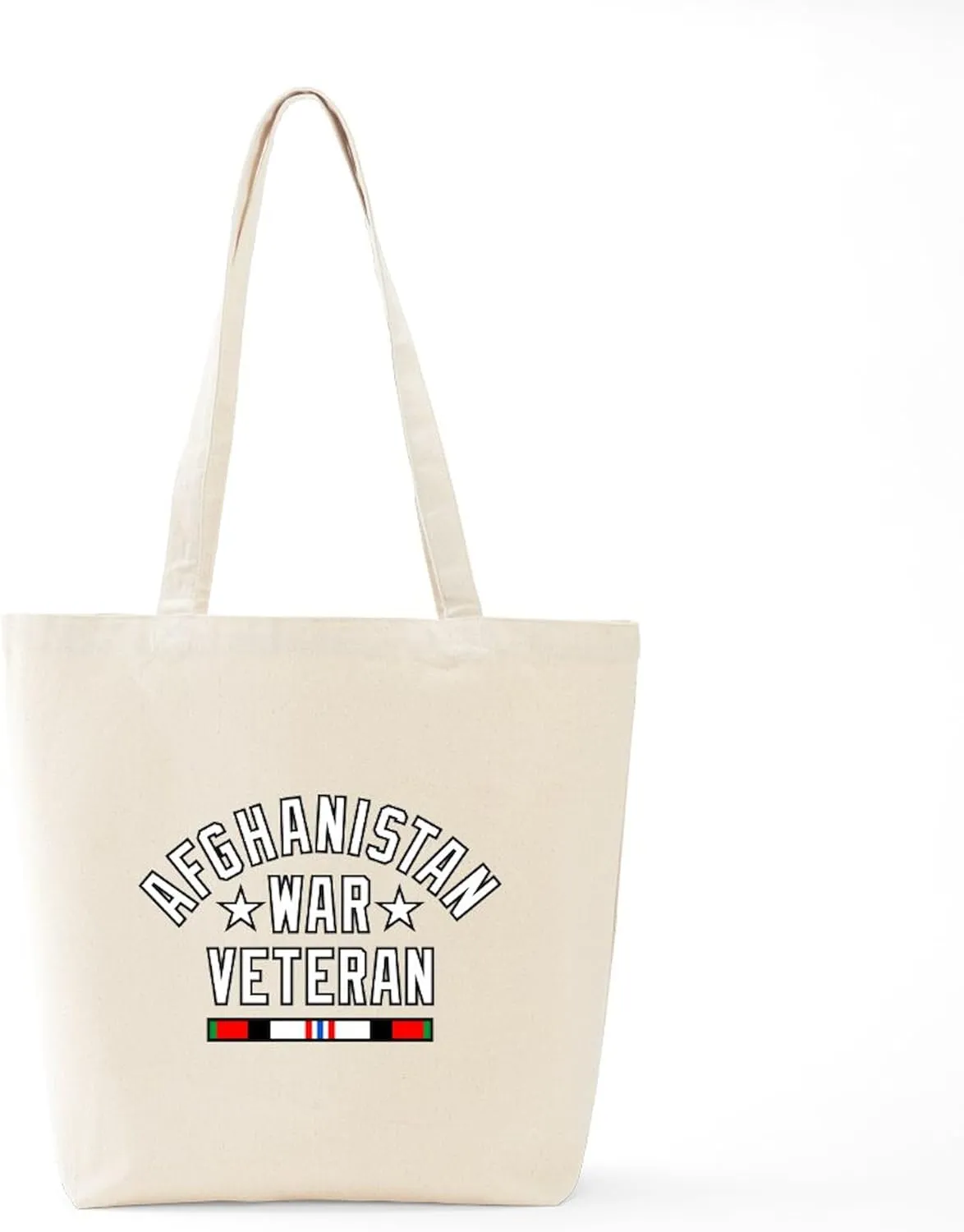 CafePress Afghanistan War Veteran Tote Bag Natural Canvas Tote Bag, Reusable Shopping Bag