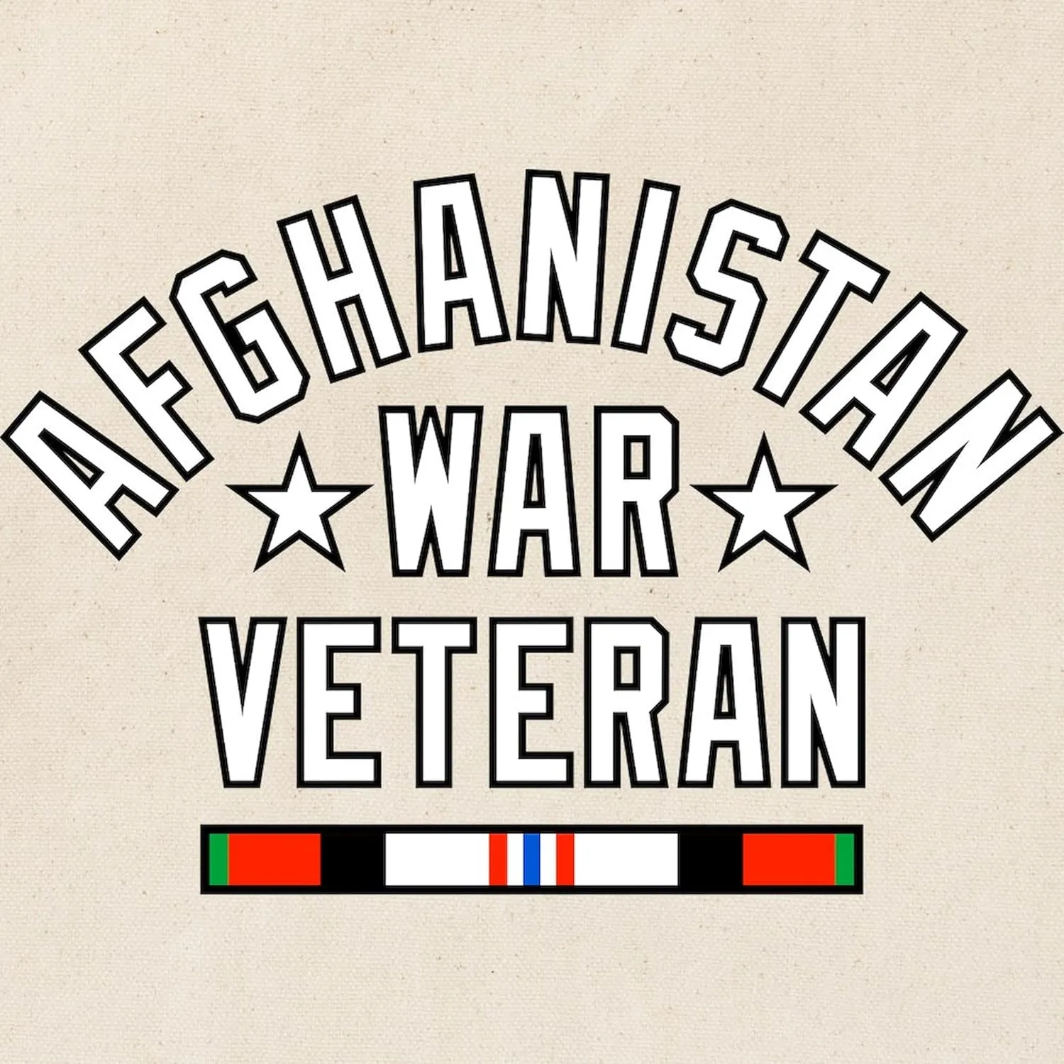 CafePress Afghanistan War Veteran Tote Bag Natural Canvas Tote Bag, Reusable Shopping Bag