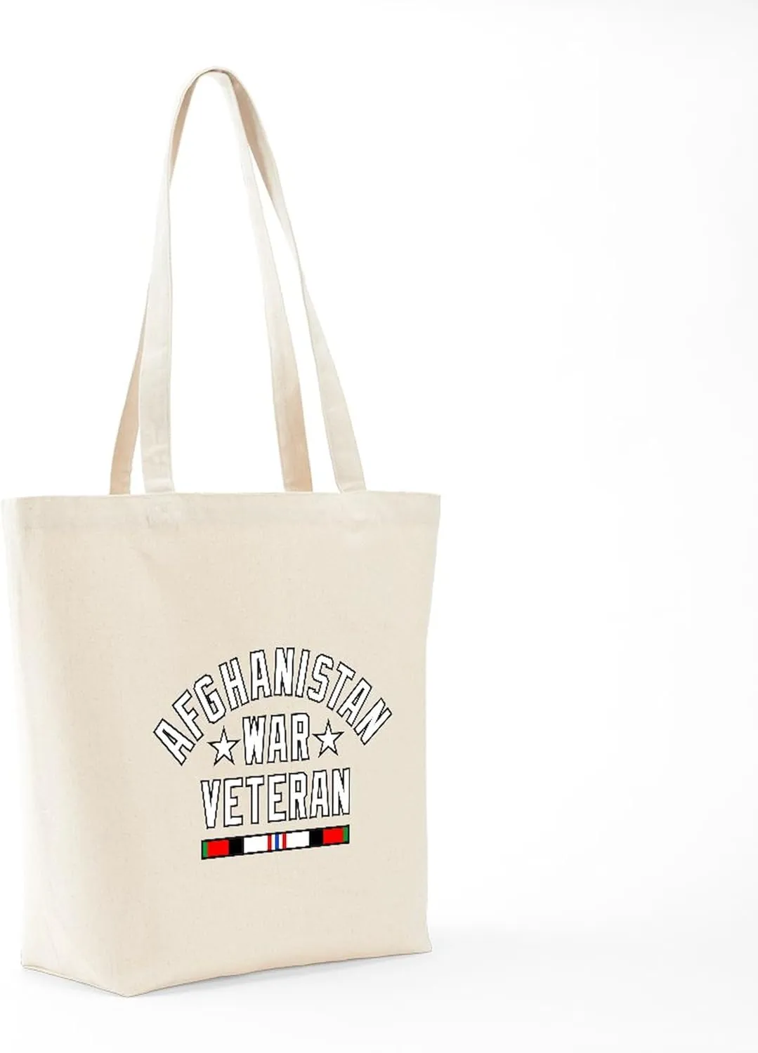 CafePress Afghanistan War Veteran Tote Bag Natural Canvas Tote Bag, Reusable Shopping Bag