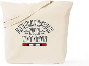 CafePress Afghanistan War Veteran Tote Bag Natural Canvas Tote Bag, Reusable Shopping Bag