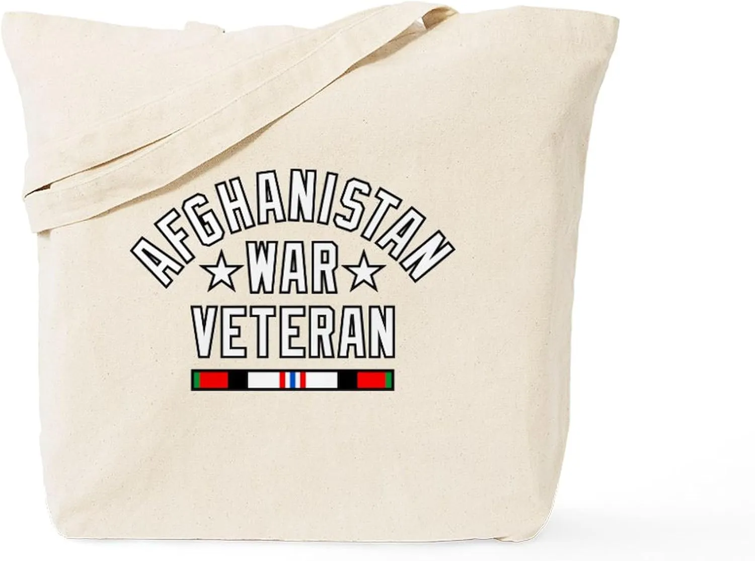 CafePress Afghanistan War Veteran Tote Bag Natural Canvas Tote Bag, Reusable Shopping Bag