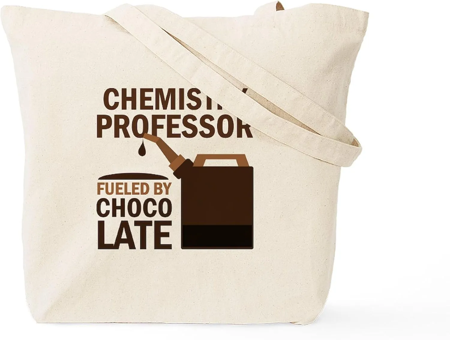 CafePress Chemistry Professor (Funny) Gift Tote Bag Reusable Natural Beige Canvas Shopping Bag