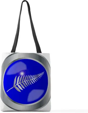 CafePress Silver Fern Button Medium Tote Bag Polyester Tote Bag 16"x16"