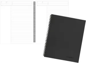 Cambridge® Limited® 30% Recycled Business Notebook, 8 1/4" x 11", 1 Subject, Wide Ruled, 80 Sheets, Black (06064)