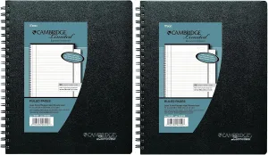 Cambridge Limited Business Notebook, 8-1/2" X 11", Hard Cover, Wirebound, Black (06100) (Fоur Расk)