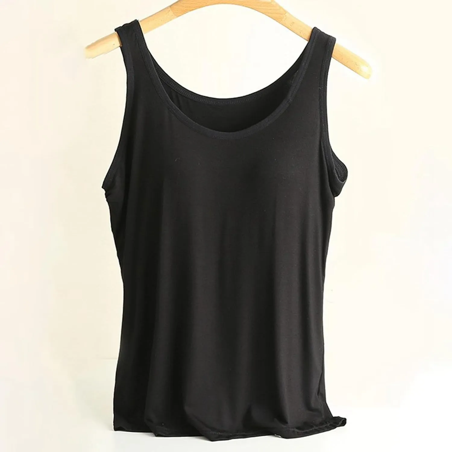 Camisole Tops for Women Cotton Adjustable Straps Padded Tank Tops with Built-in Padded Bra Workout Yoga Shirt