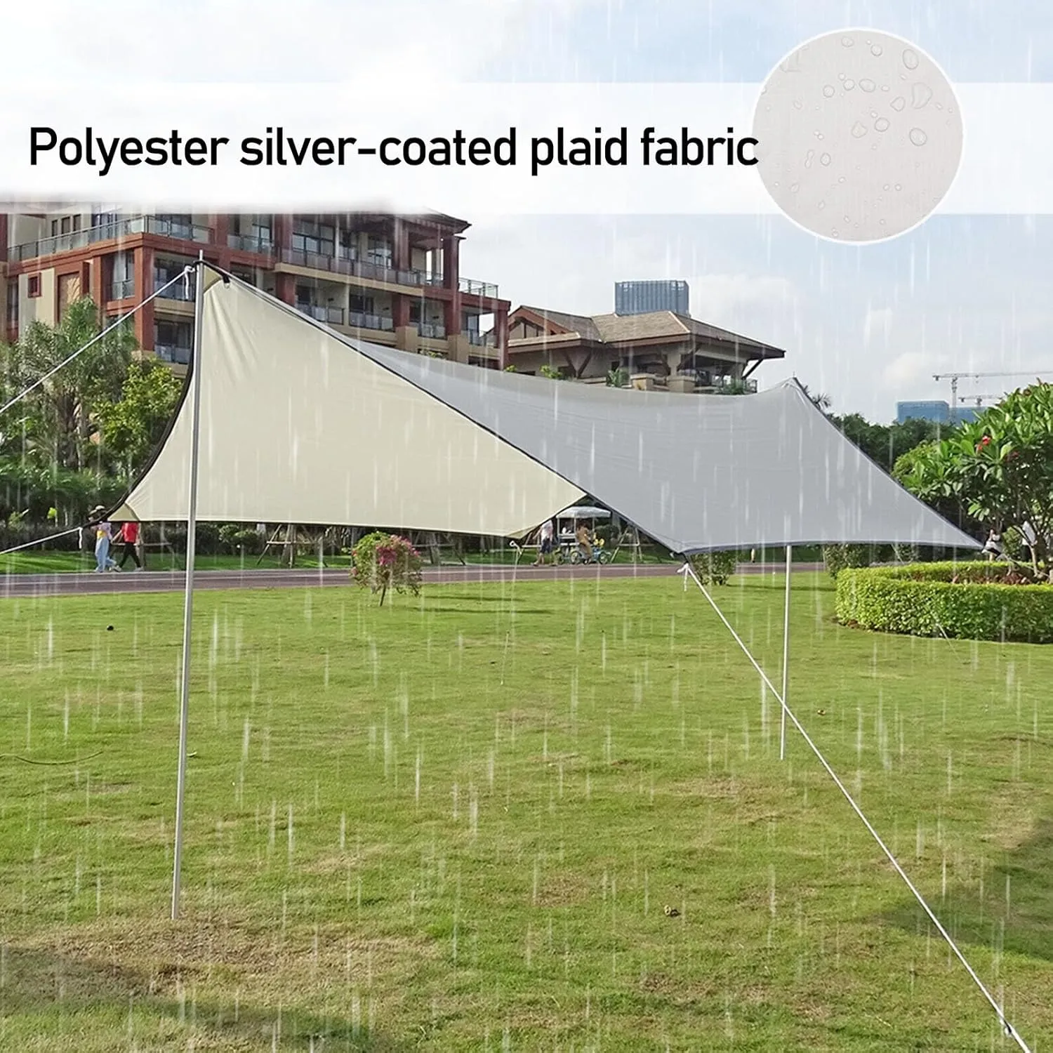 Camping Tarp Waterproof, Shade Sail - Camping Gear for Camping, Picnic,Beach, Outdoor Activities（No Pole, No Accessories） (Color : C)