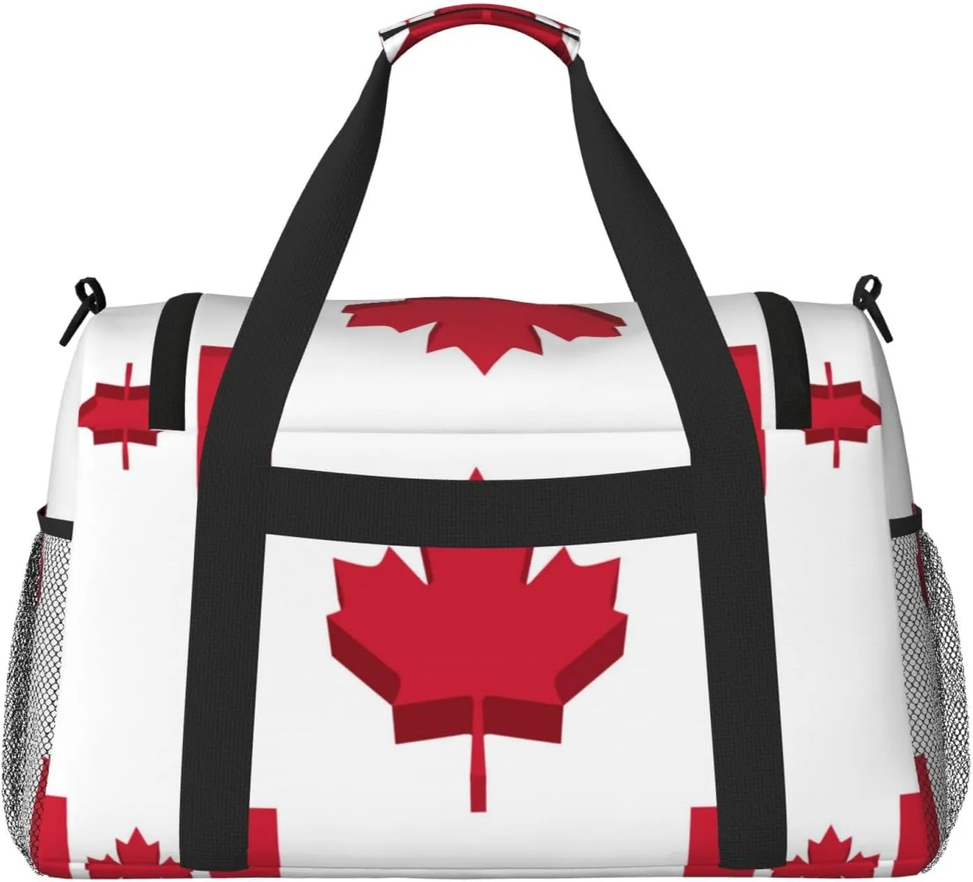 Canada Flag Travel Duffel Bag Large Foldable Waterproof Overnight Bag For Beach Swim Bags Pool Sports Gym