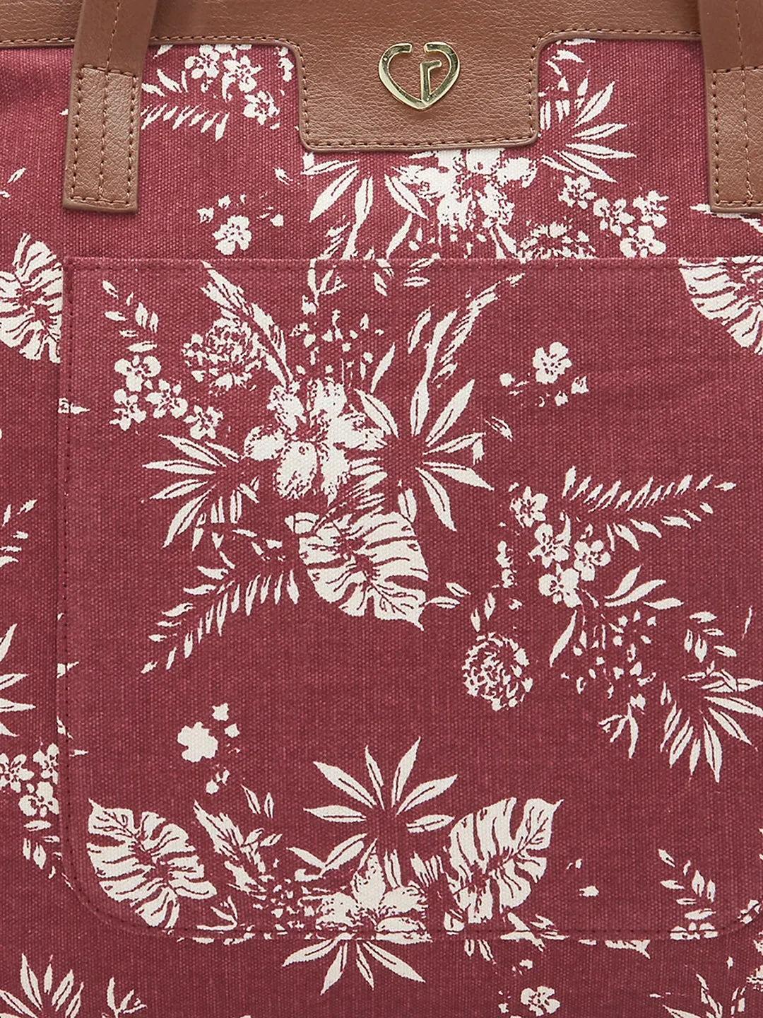 Caprese Kendall Large Maroon Tote Bag