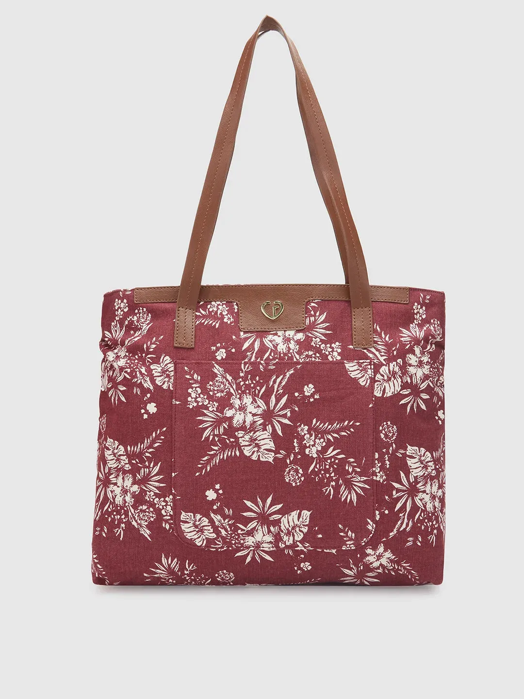 Caprese Kendall Large Maroon Tote Bag