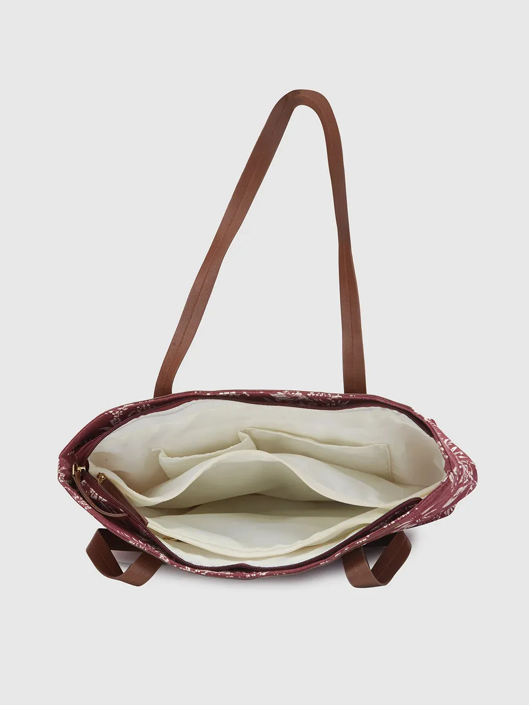 Caprese Kendall Large Maroon Tote Bag
