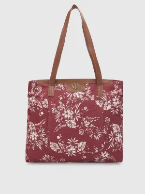 Caprese Kendall Large Maroon Tote Bag