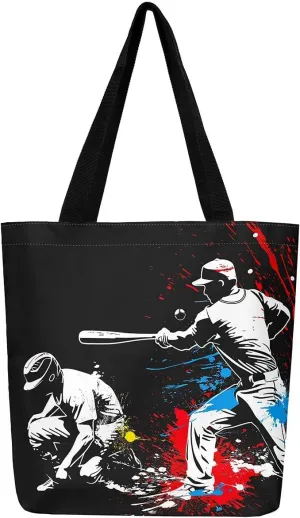Cartoon Vehicle Canvas Tote Bag,Racing Car Foldable Beach Bag Kids Extreme Sports Reusable Grocery Shoulder Bag
