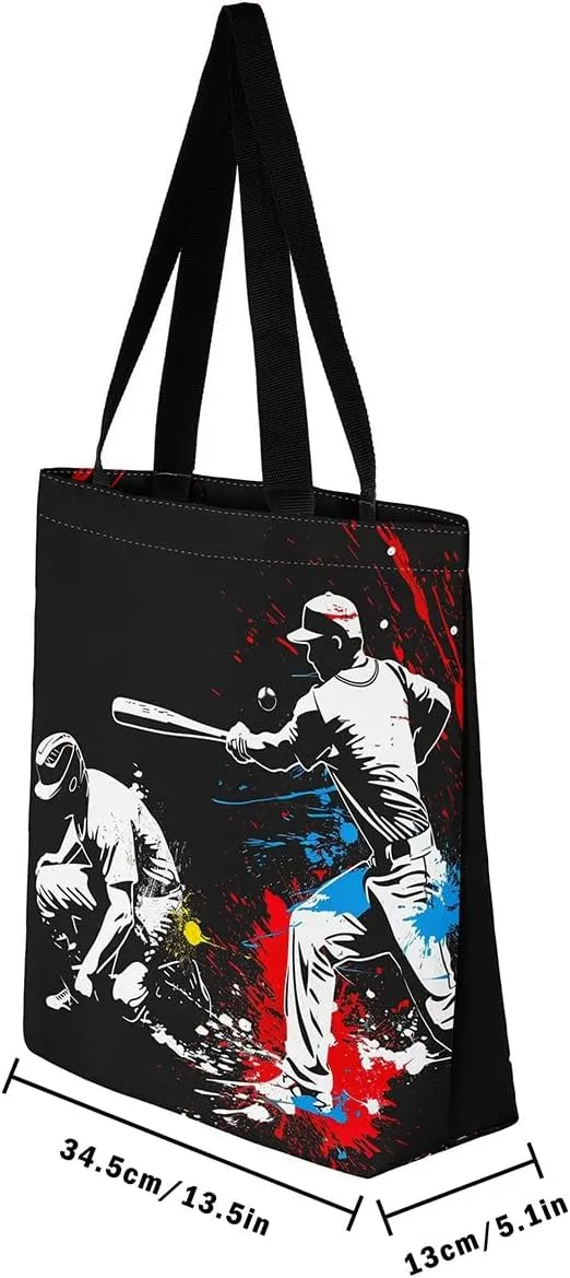 Cartoon Vehicle Canvas Tote Bag,Racing Car Foldable Beach Bag Kids Extreme Sports Reusable Grocery Shoulder Bag