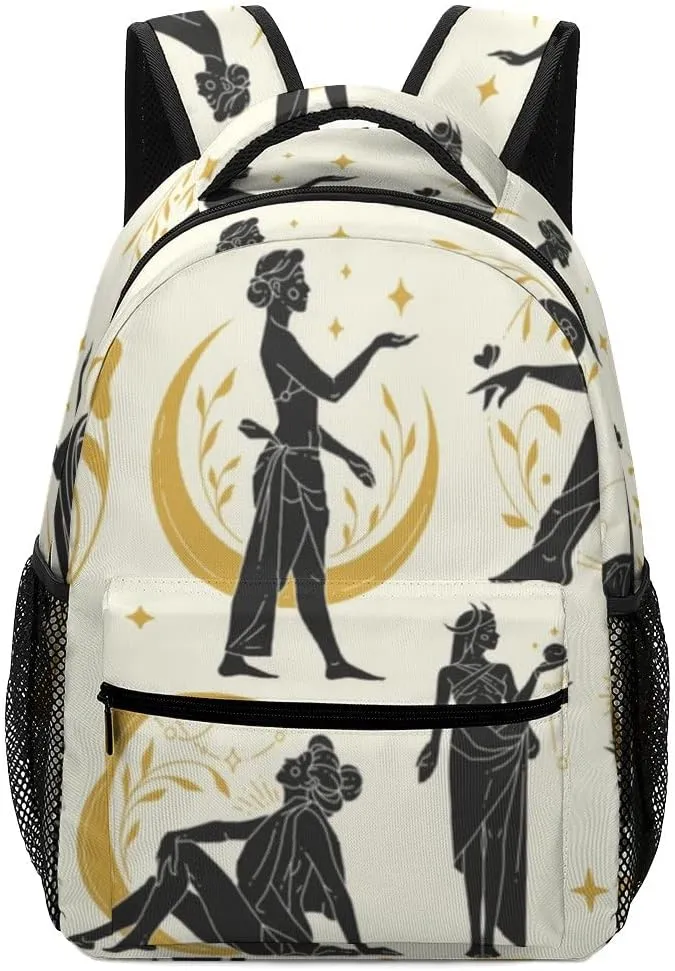 Casual Daypacks Backpacks Laptop Backpack Magic Woman Mysterious Witchcraft Moon Work Bussiness School Students Bookbag Travel Hiking Gym Bags Waterproof Lightweight Women Men 16.5x12x6 Inch