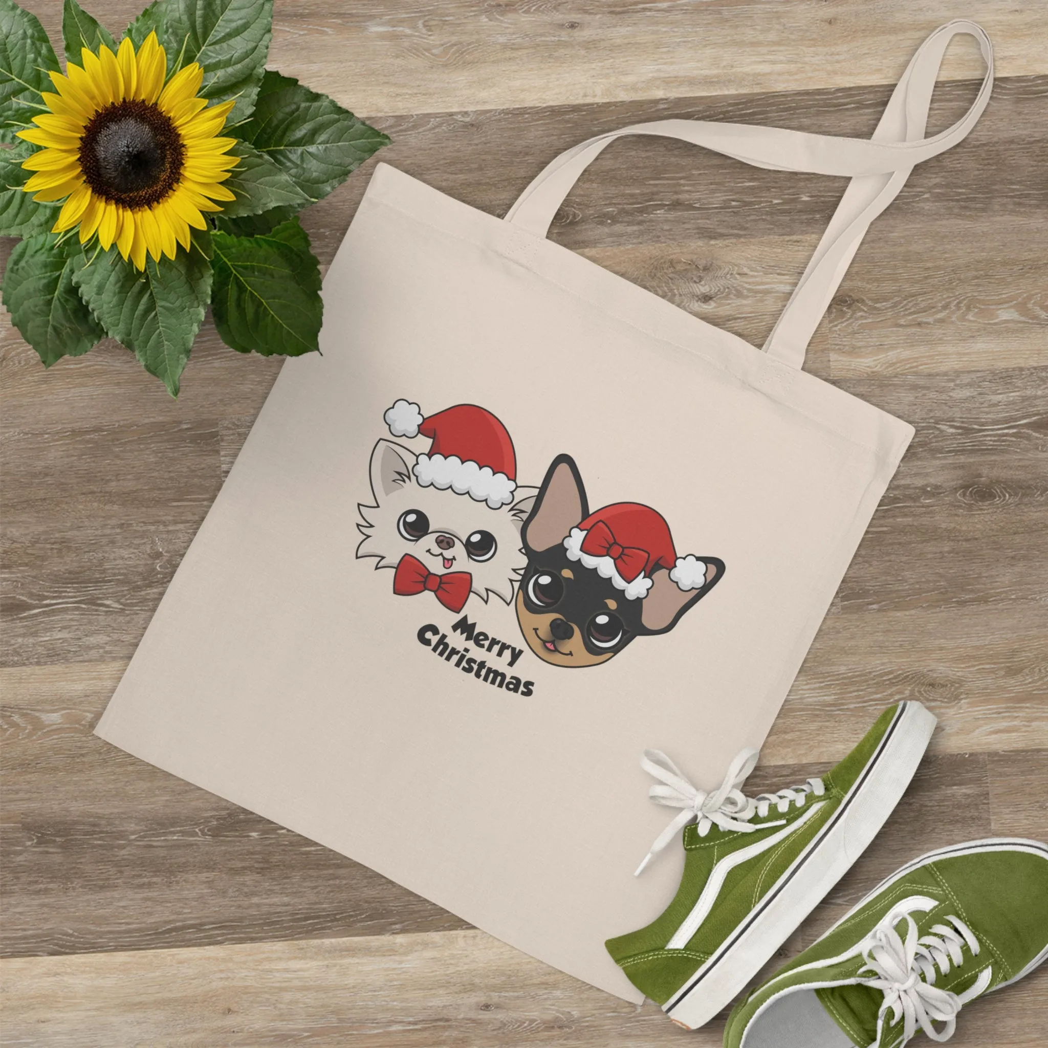 Cedric & Maya's Merry Christmas Cotton Tote