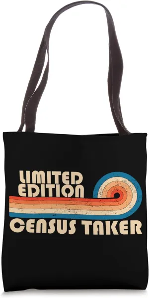 CENSUS TAKER Funny Job Title Profession Birthday Worker Tote Bag