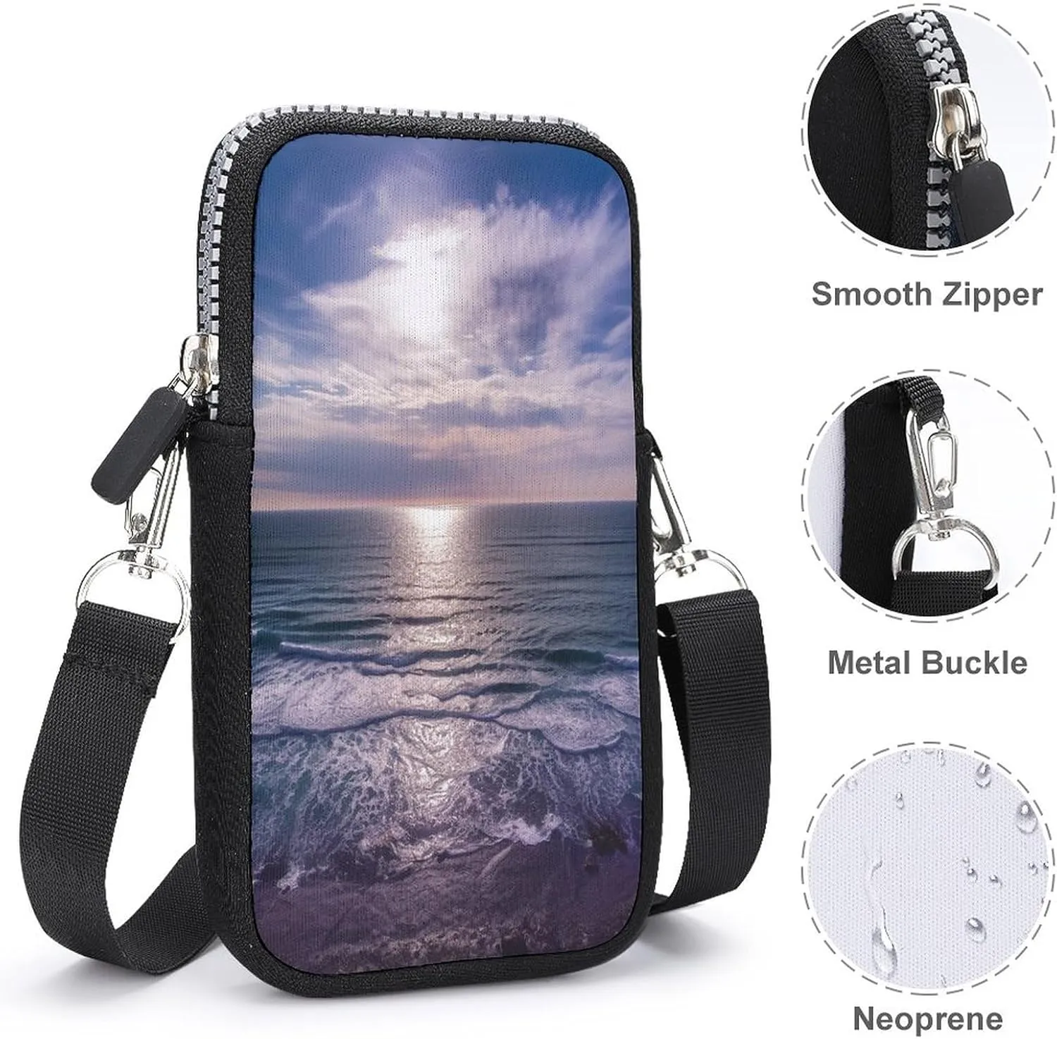Champagne Glasses on The Table Small Crossbody Bag for Women,Lightweight Mini Shoulder Bag Wallet Cell Phone Purse For Running,Travel,Commuting