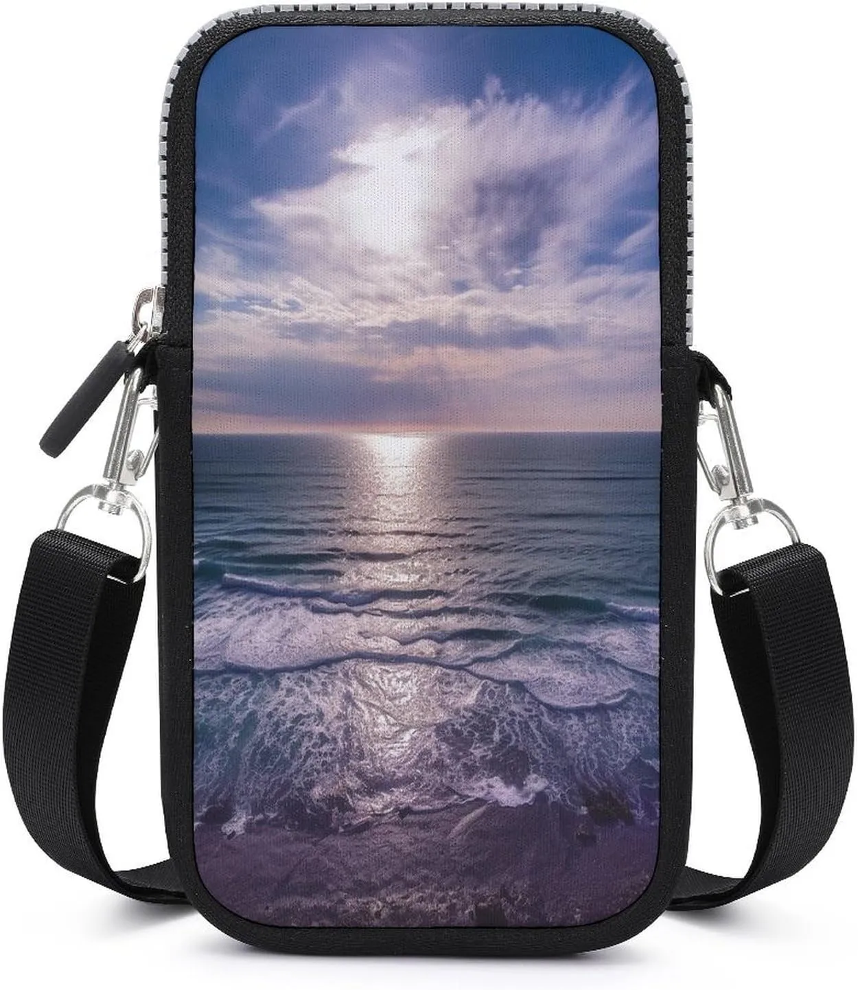 Champagne Glasses on The Table Small Crossbody Bag for Women,Lightweight Mini Shoulder Bag Wallet Cell Phone Purse For Running,Travel,Commuting