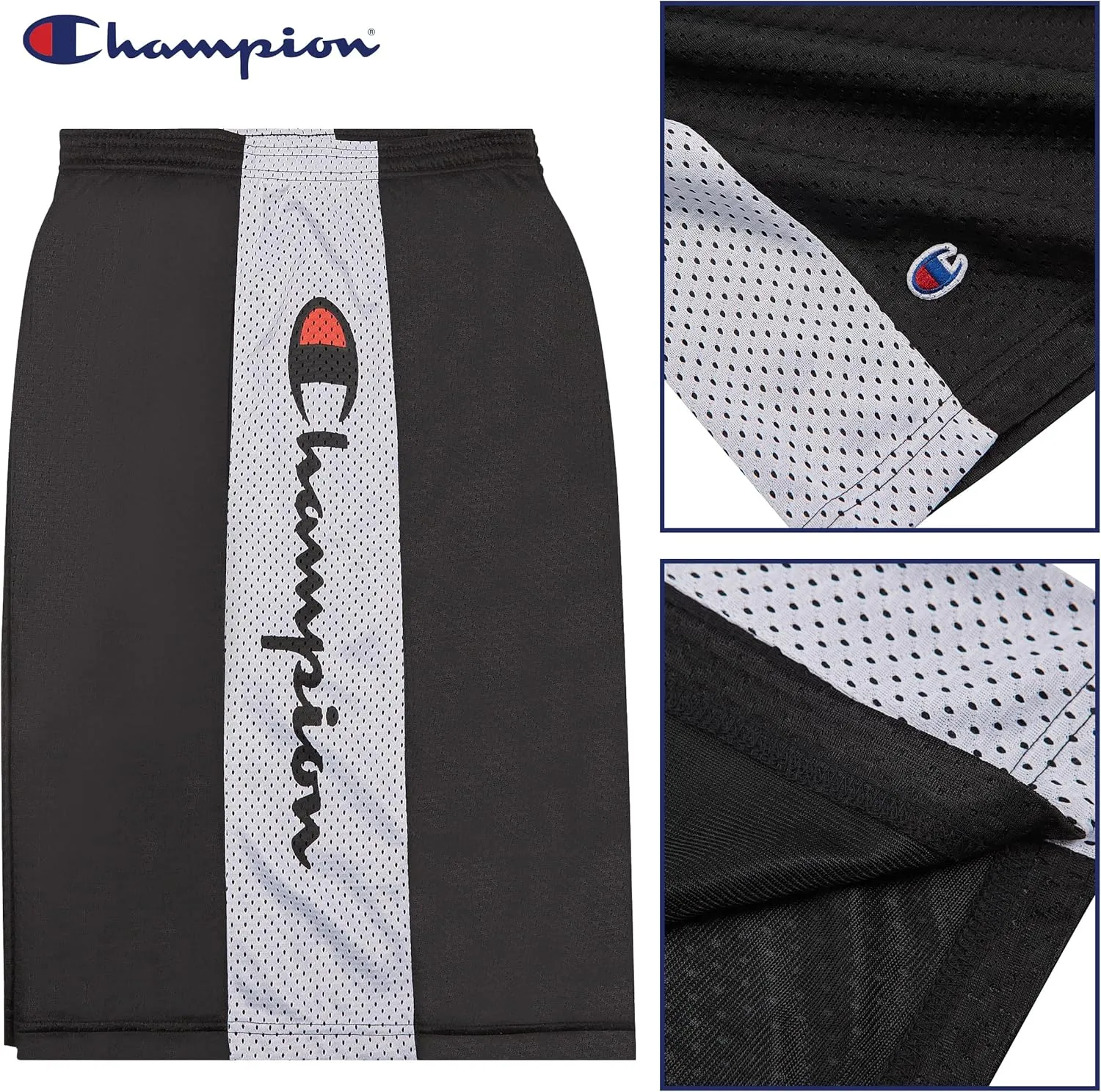 Champion Big and Tall Mesh Basketball Shorts - Quick Dry Gym Athletic Shorts