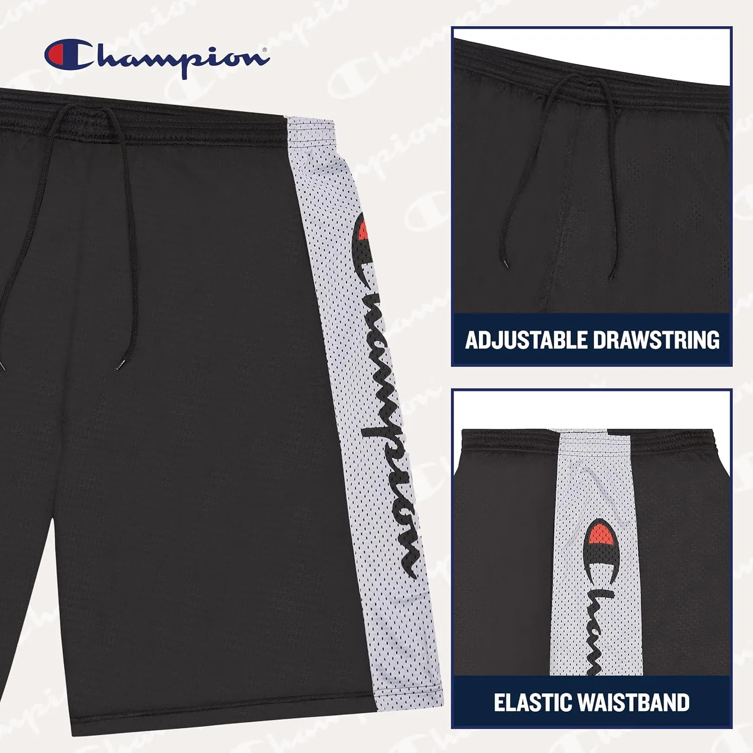 Champion Big and Tall Mesh Basketball Shorts - Quick Dry Gym Athletic Shorts