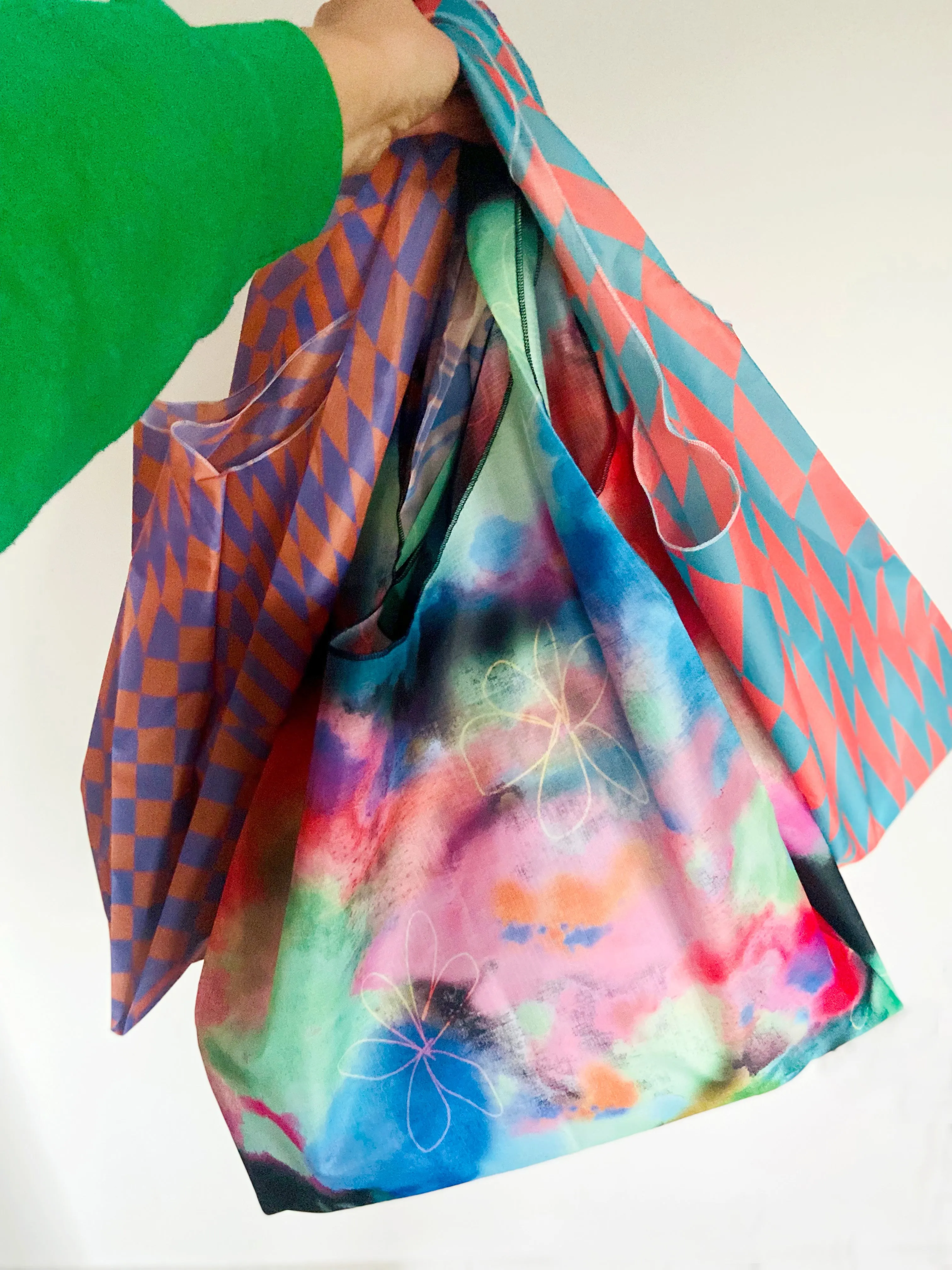 Checkered Parachute All Over Print Shopper Bag