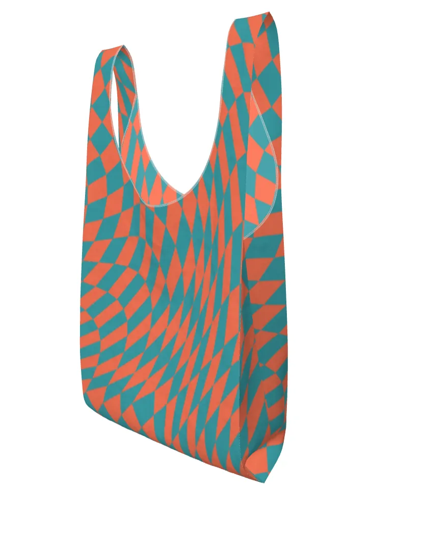 Checkered Parachute All Over Print Shopper Bag