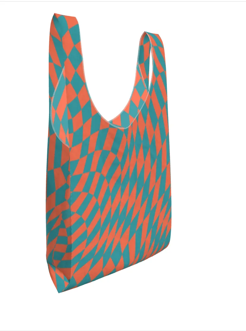 Checkered Parachute All Over Print Shopper Bag