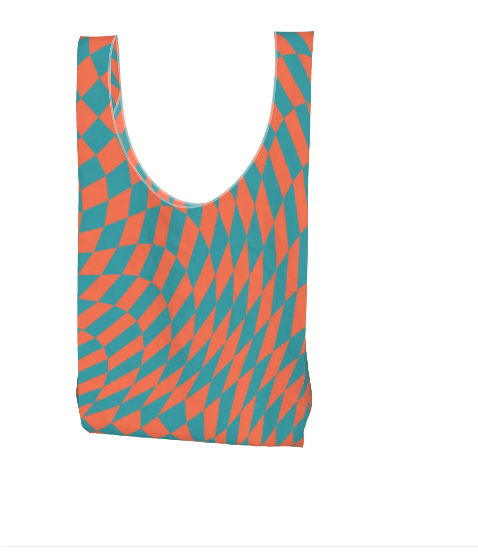 Checkered Parachute All Over Print Shopper Bag