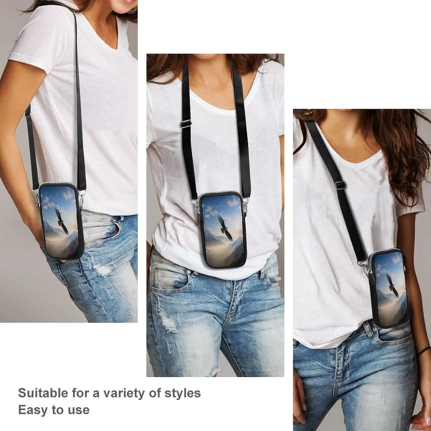 Chocolate Chip Small Crossbody Bag for Women,Lightweight Mini Shoulder Bag Wallet Cell Phone Purse For Running,Travel,Commuting