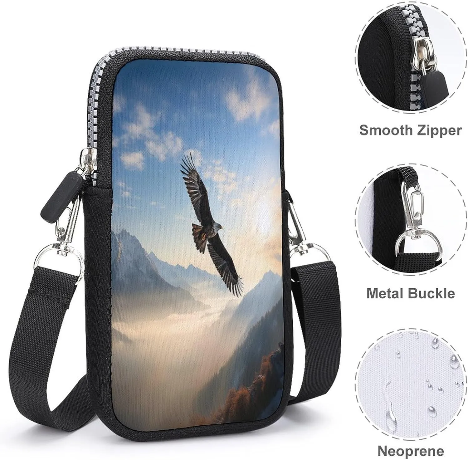 Chocolate Chip Small Crossbody Bag for Women,Lightweight Mini Shoulder Bag Wallet Cell Phone Purse For Running,Travel,Commuting