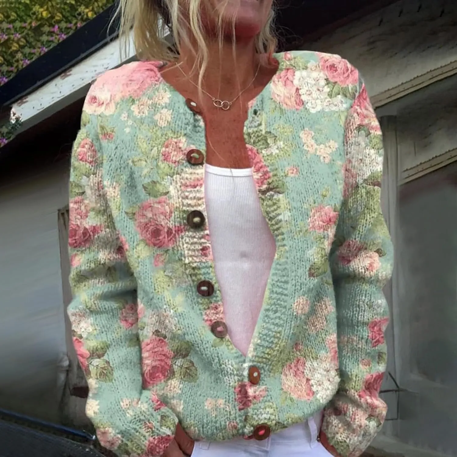 Christmas Sweater Cardigan for Women 2024 Going Out Spring Vacation Ugly Sweaters Long Sleev