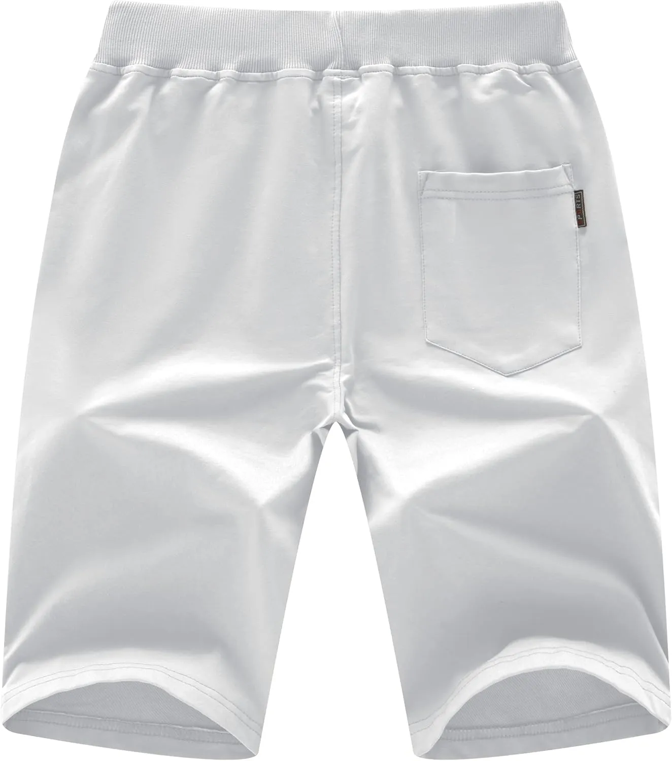 Chrisuno Men's Shorts Elastic Waist Athletic Sweat Shorts with Zipper Pockets