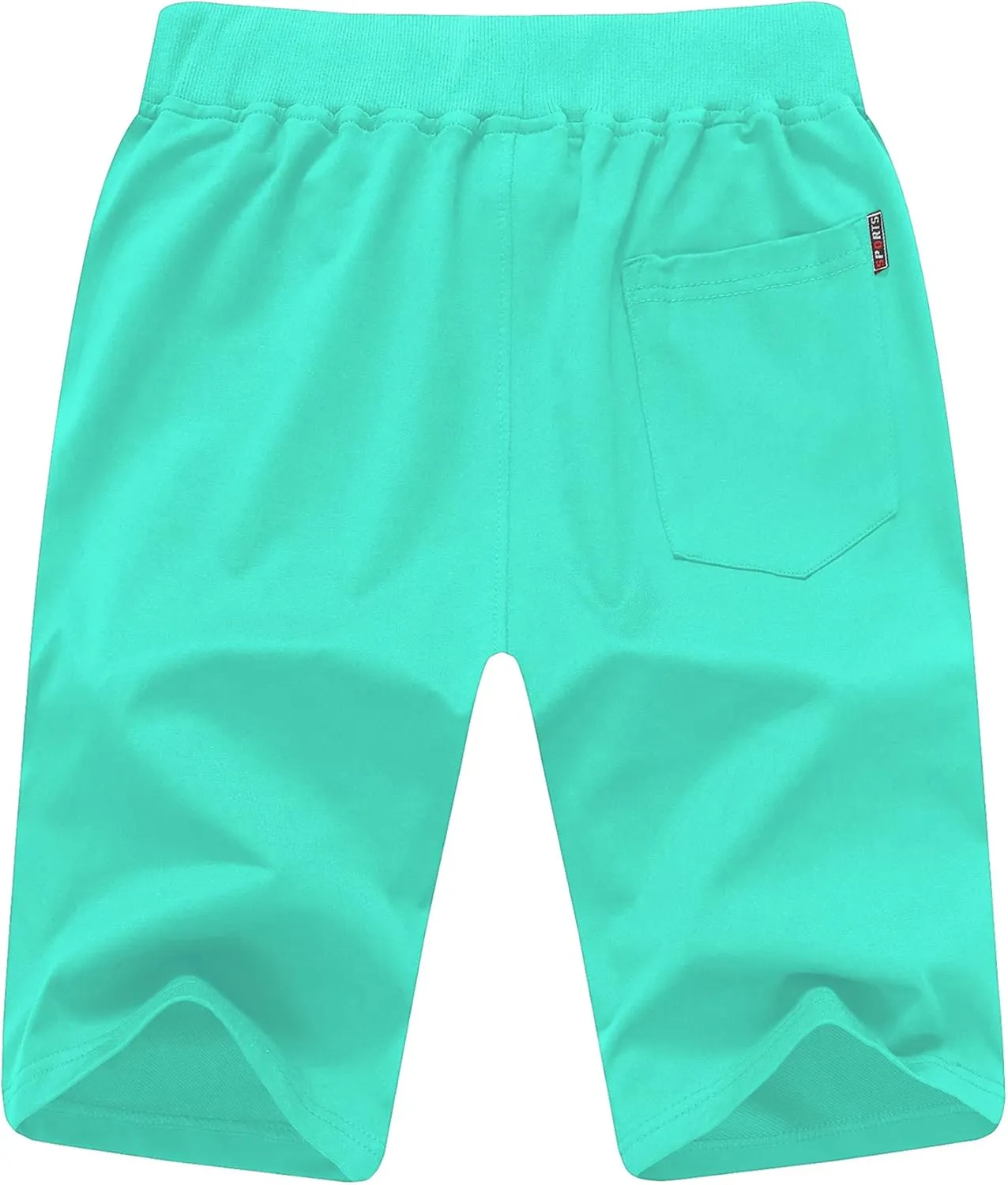 Chrisuno Men's Shorts Elastic Waist Athletic Sweat Shorts with Zipper Pockets