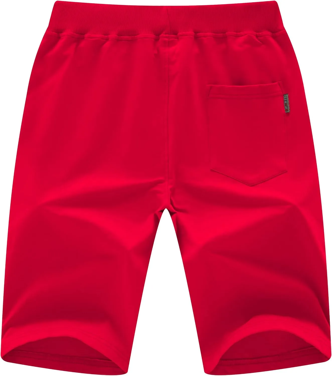 Chrisuno Men's Shorts Elastic Waist Athletic Sweat Shorts with Zipper Pockets