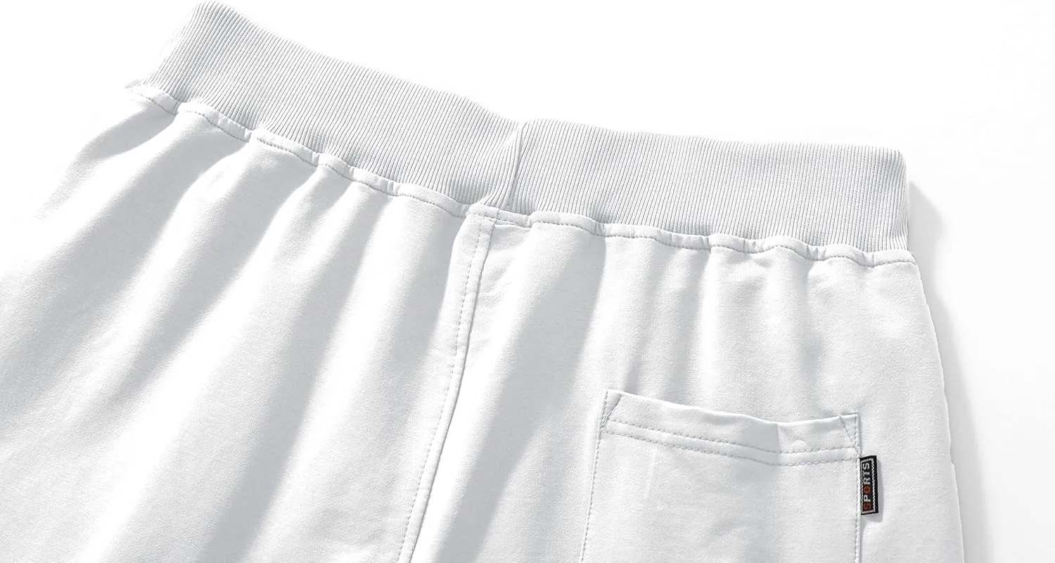 Chrisuno Men's Shorts Elastic Waist Athletic Sweat Shorts with Zipper Pockets