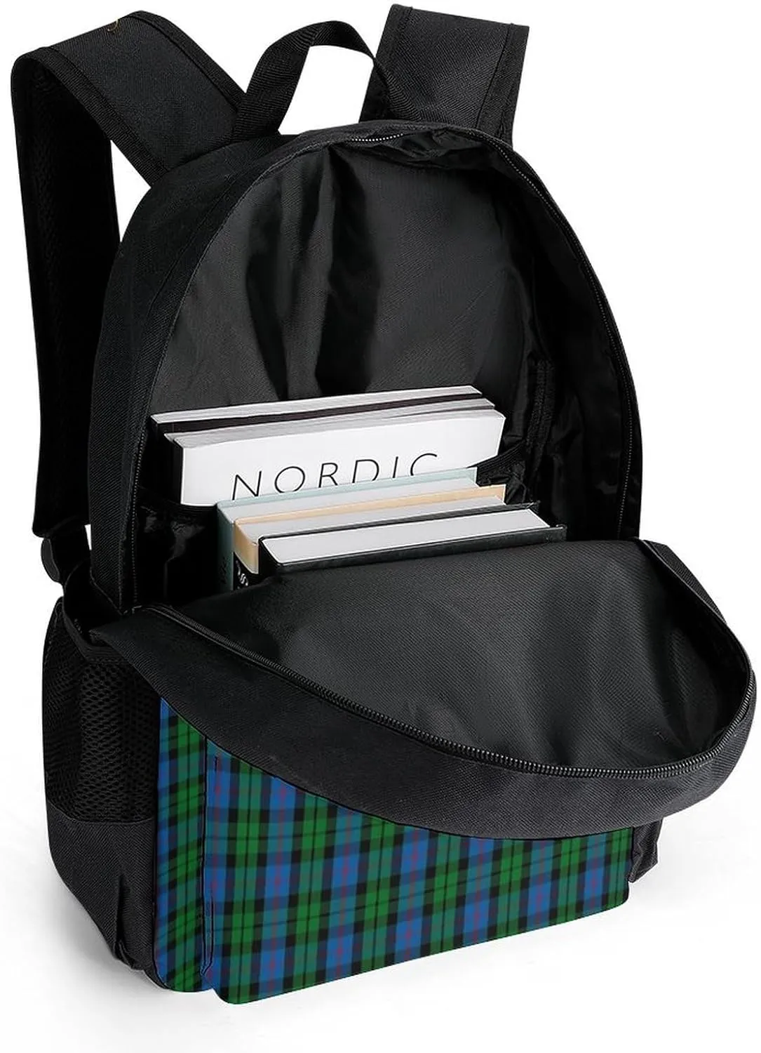 Clan Morrison Tartan Large Capacity Fully Printed Backpack with Pockets Unisex