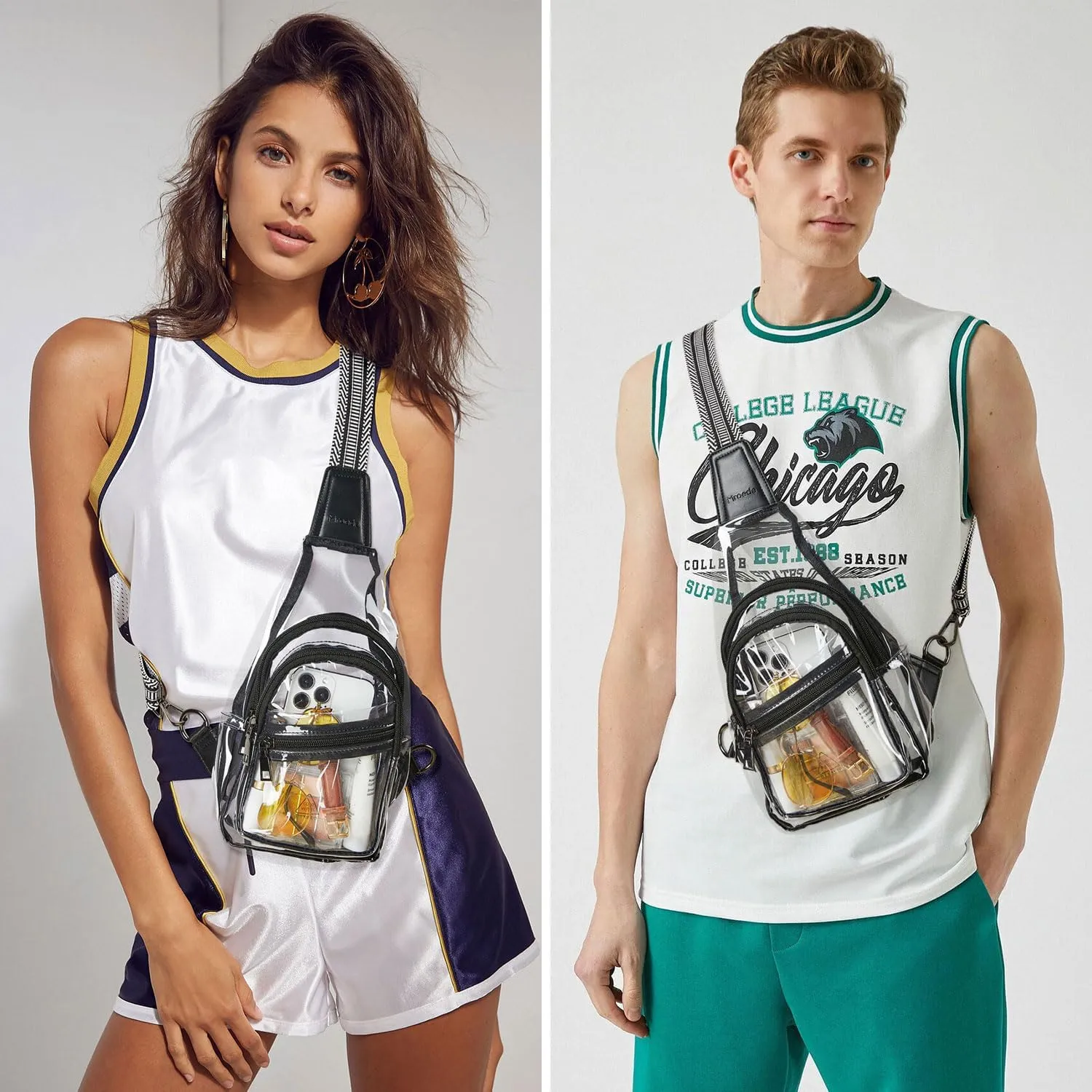 Clear Bag for Stadium Events Approved Clear Purses for Women Crossbody Transparent Bag Stadium Bags for Concert Sport