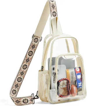 Clear Bag for Stadium Events Approved Clear Purses for Women Crossbody Transparent Bag Stadium Bags for Concert Sport