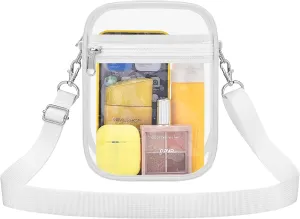 Clear Bag for Stadium Events Men&Women Clear Crossbody Bag Stadium Approved Clear Purse Bag Waterproof Clear Bag