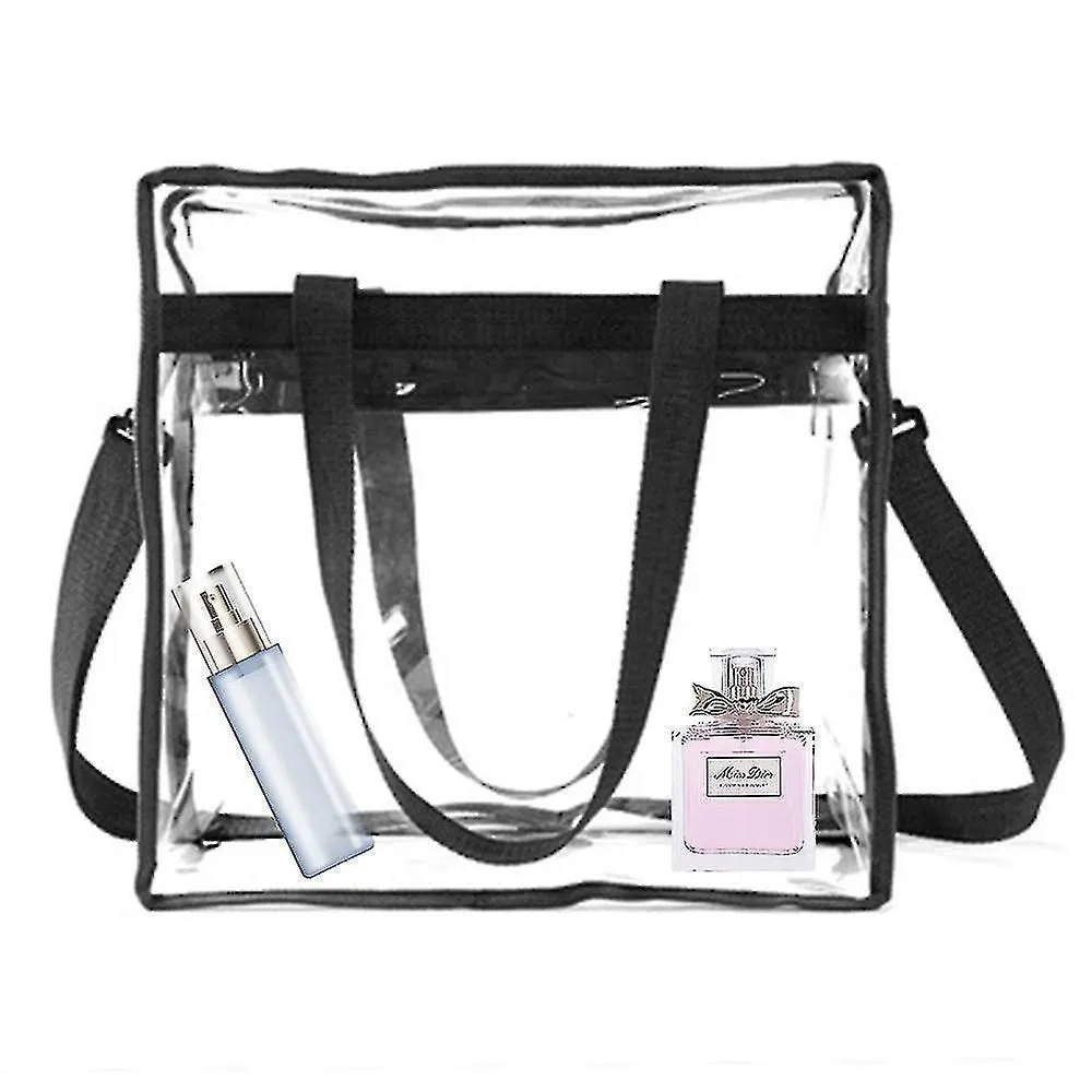 Clear Bag Stadium Approved Clear Tote Bag With Zipper Closure Crossbody