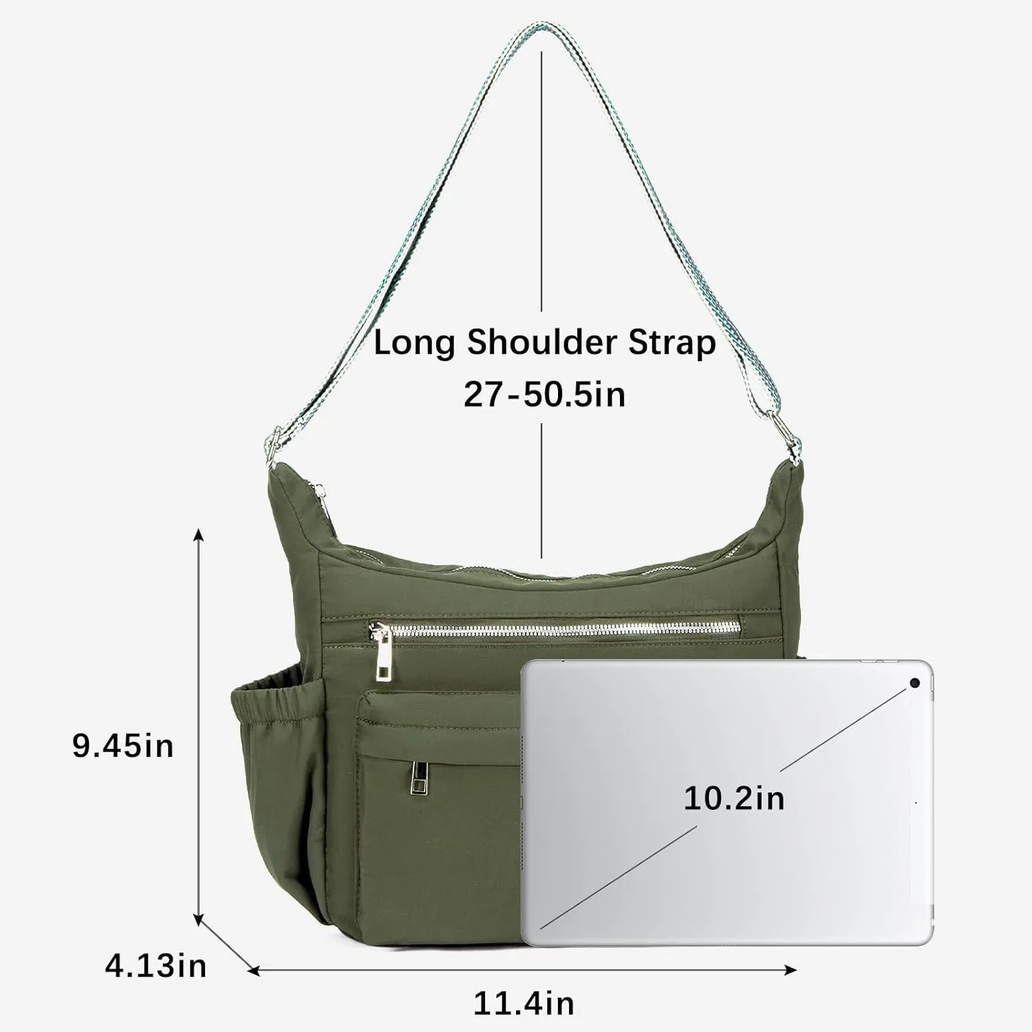 CLUCI Travel Purses for Women, Waterproof Nylon Crossbody Bags for Woman Trendy, Anti Theft Shoulder Bag for Ladies