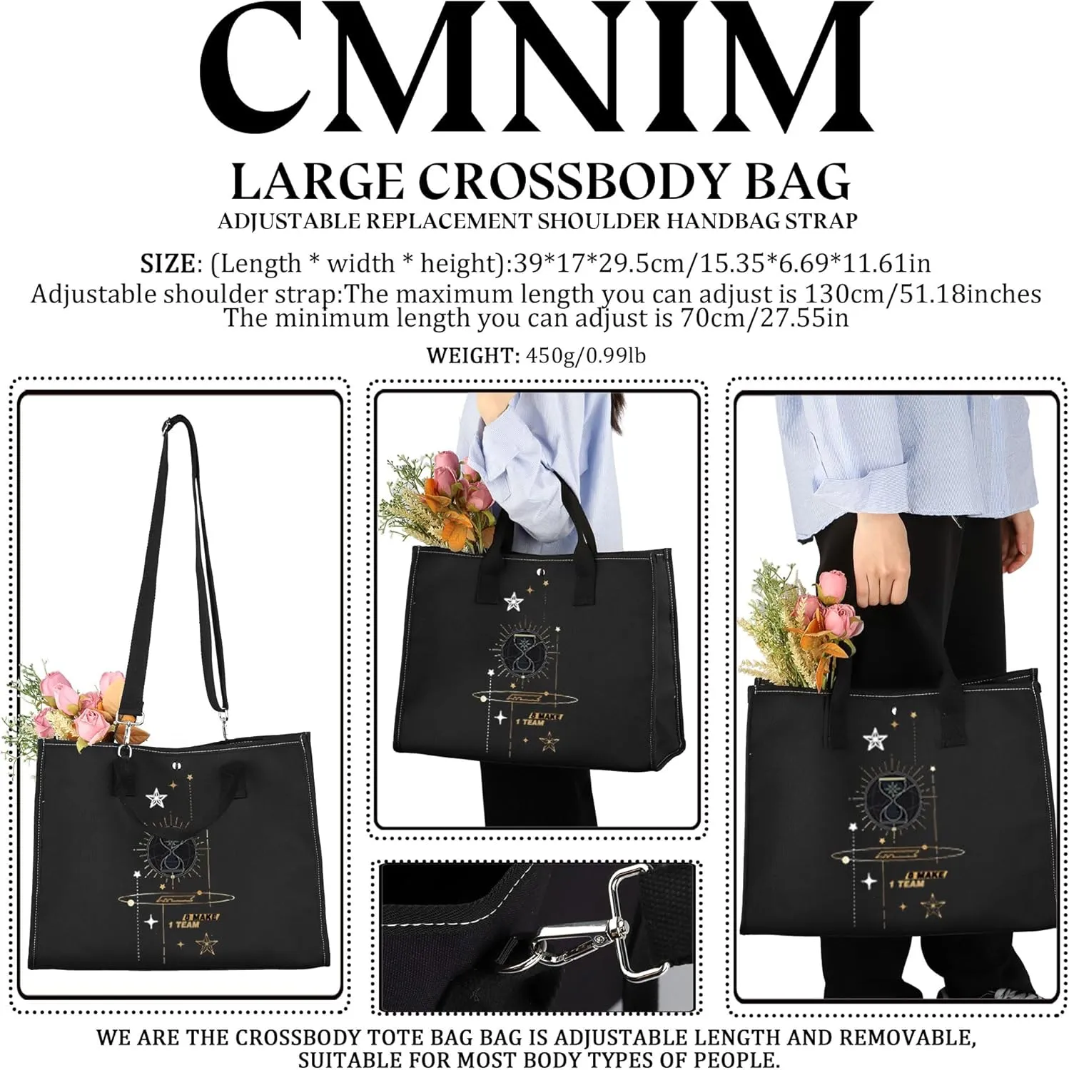 CMNIM AT-Z Kpop Merchandise Gift - Kpop Boy Group Tote Bag - 8 Make 1 Team Album Gift - AT-Z Tour Merch for Fans - Keepsake