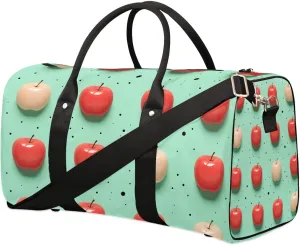 Colorful Fruit Apples Travel Duffel Bag for Women Men Waterproof Foldable Overnight Weekender Bag Large Capacity Sports Gym Bag