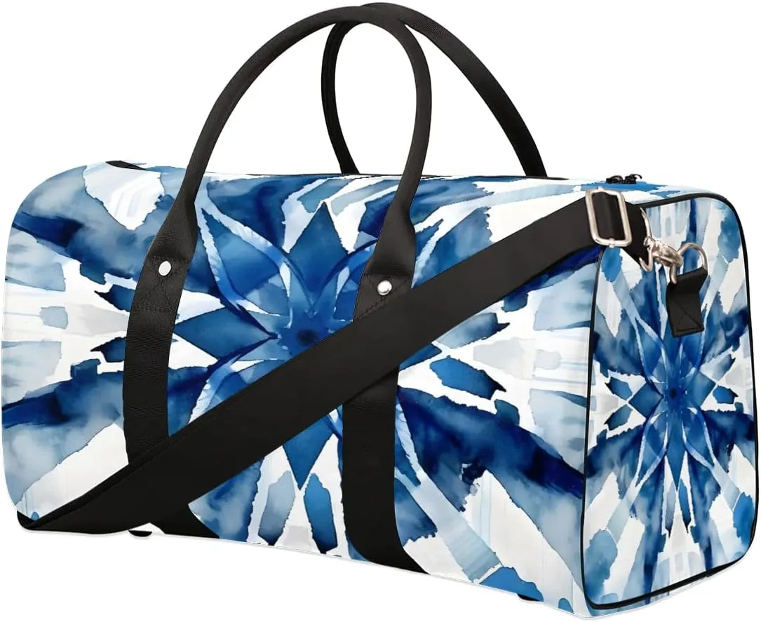 Colorful Tie Dye Travel Duffel Bag for Women Men Waterproof Foldable Overnight Weekender Bag Large Capacity Sports Gym Bag