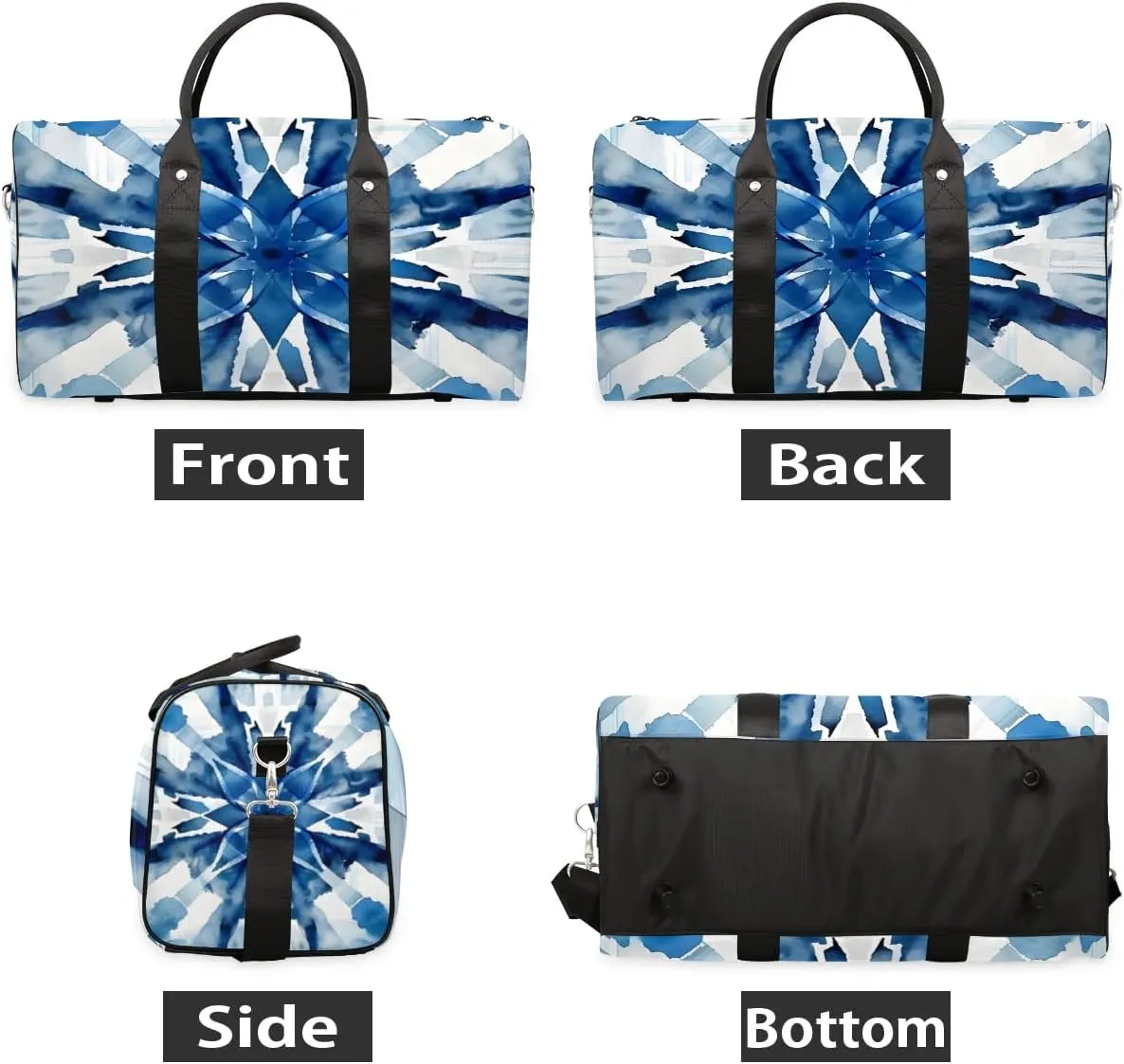 Colorful Tie Dye Travel Duffel Bag for Women Men Waterproof Foldable Overnight Weekender Bag Large Capacity Sports Gym Bag